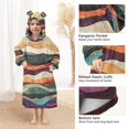 thumbnail image 3 of FORMRS Wearable Blanket Hoodie with Sleeves for Kids Cozy Flannel Sweatshirt, Artistic Desert Pattern, 3 of 7
