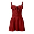 thumbnail image 4 of Vestido sin mangas y sin espalda de corte A para mujer - Color liso, vestido largo de verano, poliéster, ropa informal/formal, 4 of 5