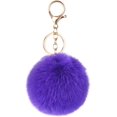 thumbnail image 1 of YISITIAN 8cm Pom Pom Keychains Faux Rabbit Fur Ball Keychain Car Keyring Fluffy Pompom Key Chains Key Holder Handbag Charms CJ919-91406, 1 of 9