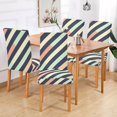 thumbnail image 2 of Yayeee 4 Pack Dining Chair Covers Stretch Parson Chairs Slipcovers Seat Protector, Isometric Green, 2 of 6