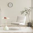 thumbnail image 4 of Tiered Side Table White Metal Nesting Accent Tables, 4 of 8
