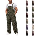 thumbnail image 4 of SJLDQY Men's Camo Bib Overall Adjustable Straps Denim Overalls for Men Fall Winter Outdoor Casual Utility Workwear with Pockets, 4 of 8