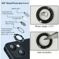 thumbnail image 3 of Camera Lens Protector Compatible with iPhone 13/13mini Tempered Glass,Ultra Clear[Case Friendly][Anti-Scratch] Shatter/Water/fog-Proof Metal Ring Cover(Set of 2)-Midnight, 3 of 5