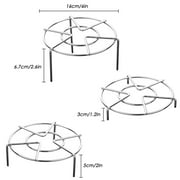 Set of 3, Stainless Steel Trivet Rack Stand, SourceTon 3 Sizes Heavy Duty Pressure Cooker Steam Rack, Steaming Rack, Pot Pan Cooking Stand- 1.2 Inch, 2 Inch, 2.8 Inch