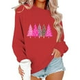 thumbnail image 4 of Busydd Christmas Sweatshirts for Women Trendy Round Neck Print Womens Long Sleeve Tops Casual Comfortable Cotton Xmas Graphic Women's Sweatshirts S, 4 of 6