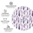thumbnail image 3 of Honeii Lavender Flowers print Leather Coaster Set of 4, ideal for safeguarding your furniture from drinks spills and effortless cleanup-Round Shape, 3 of 6