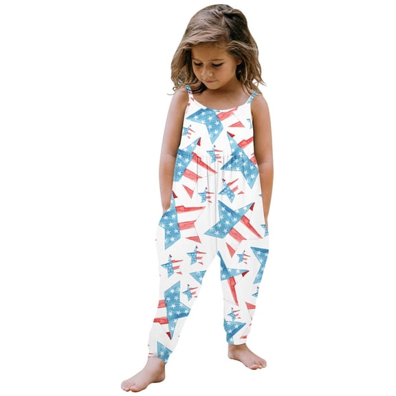 Gubotare Summer Rompers for Girls Toddler Baby Girl Sleeveless Jumpsuit Romper Overalls One-Piece Outfit Size 1-2T (White,1-2 Years)