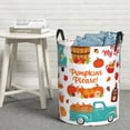 thumbnail image 6 of Daiia Fall Pumpkins Round Laundry Basket with Handles Thickened Waterproof Circular hamper,Dirty Clothes Storage Basket for Bedroom,Bathroom,College Dorm-Small, 6 of 6