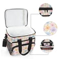 thumbnail image 6 of FORMRS Insulated Cooler Bag 24 Cans Capacity Soft Leakproof Lunch Box with Side Pockets, Cute Pastel Flowers Pattern, 6 of 7