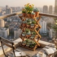 thumbnail image 4 of SHIBAILI 4-Tier Bamboo Folding Shoe Rack - No Assembly, Space-Saving(Tawny), 4 of 10