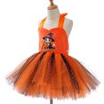 thumbnail image 5 of YLYL Kids Girls Halloween Costume Cute Kitty Pumpkin Print Halter Tutu Dress Set with Bow Tie Ears Tail, 5 of 9