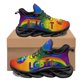 thumbnail image 1 of Zapatillas de baloncesto antideslizantes con cordones y diseño personalizado del orgullo LGBT para mujer, zapatillas populares para exteriores, viajes y fitness., 1 of 6