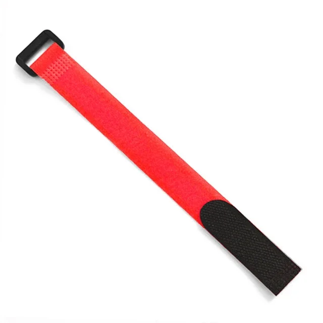 10Pcs Nylon Reverse Buckle Hook and Loop Strap Reusable Cable Ties Cable Straps For Wire Organizer Fastener Tape 20/30/40cm Red 20x200mm 10Pcs