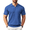 Blue, variant on COOFANDY Men's Zipper Polo Shirts Short Sleeve Ribbed Knit Polo T Shirts Fashion Casual Golf Shirts