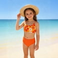 thumbnail image 4 of Edvintorg Girls 4 Piece Swimwear Cute Spaghetti Straps Swimsuit and Cover Up Skirt Summer Vacation Beach Clothes Size 8-13, 4 of 6