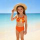 thumbnail image 4 of Odeerbi Conjunto de Trajes de Baño de 4 Piezas Para Niñas de 8-13 Años Conjunto de Bikini de Impresión de Arco de Verano + Cubierta de Manga Corta + Cubiertas de Sarong, 4 of 6