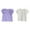 Purple 1PCS & White 1PCS, variant on XEGLSBU 2 Pack Girls Shirts Solid Color Cotton T Shirts Kids Crewneck Tops Summer Short Sleeve Tees for Girls Size 120