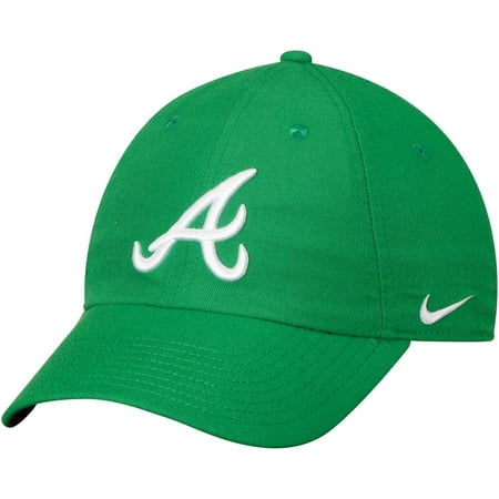 Nike Atlanta Braves Light Atlanta Braves Nike St. Patrick's Day Heritage 86 Stadium Adjustable Hat - Green - OSFA ()