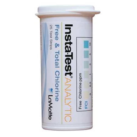 Chloramine Test Strips - LAMOTTE 3027-G Test Strip,Free/Total Chlorine,0-10ppm
