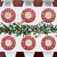 thumbnail image 6 of GZHJMY Christmas Red Snowflakes Placemats 6Pcs,Holidays PVC Weave Place Mats Table Mats Non-Slip Easy to Clean for Home Kitchen BBQ Party Table Decor,15.4", 6 of 6