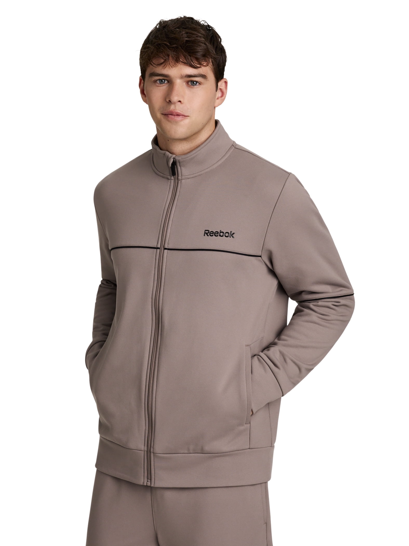 Reebok Men's and Big Men's Terry Full Zip Jacket, Sizes XS-5XL
