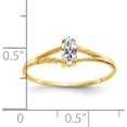 thumbnail image 3 of 14K Yellow Gold White Topaz Birthstone Ring (Size 7) Made In United States xbr181, 3 of 5