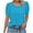 Sky Blue, variant on Aofany Womens T Shirts Casual Short Sleeve Crewneck Tunic Tops Fashion Summer Women's Clothing Solid Color Classic-Fits T-shirts