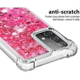thumbnail image 4 of Compatible with Samsung Galaxy A52 5G Case Glitter Liquid Cute Clear Phone Case Floating Quicksand Shockproof Protective Bumper Silicone TPU Case for Samsung Galaxy A52 5G Love Pink YB, 4 of 12