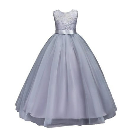 3 14y Princess Champage Lace Flower Girl Dresses 2017 Girls Tutu