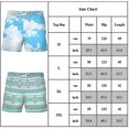 thumbnail image 3 of Pantalones cortos de natación con cintura elástica para hombre Pantalones cortos de baño Troncos Traje de baño Playa Verano Pantalones hawaianos ALight BlueXL, 3 of 3