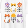thumbnail image 3 of Instant Message - Retro Flower Cat  - Women's Short Sleeve Graphic T-Shirt, 3 of 6