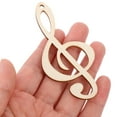 thumbnail image 5 of WORGEOUS  30 PCS Unfinished Wooden Cutouts Board Music Note Child Beige, 5 of 8