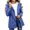 Blue, variant on Kids Girls Boys Autumn Hooded Windbreaker Zip Up Jacket Drawstring Waist Mid Length Outdoor Wind Coat Toddler Casual Outerwear