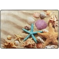 thumbnail image 4 of SKYSONIC 36x24in Summer Beach Starfish Area Rug, Seashells Conch Sand Floor Carpet for Indoor Living Dining Room Bedroom, 4 of 7