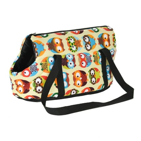 Classic Pet Carrier for Small Dogs Cozy Soft Puppy Cat Dog Bags Backpack Outdoor Travel Pet Sling Bag Chihuahua Pug Pet Supplies (owl without fur S 40 x 18 x 20 CM)