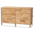 thumbnail image 3 of Baxton Studio Hosea Japandi Dresser, 6-Drawer, Natural, 3 of 10