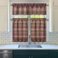 thumbnail image 2 of Floral Hippie Kitchen Curtains Set - Retro Style Colorful Tier & Valance Window Treatment Panels, 2 of 5