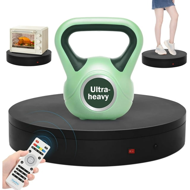 ComXim Remote Motorized Photography Turntable Rotating Display Stand Spinning Rotating Platform 360 photo booth lazy susan base giratoria para for Display,3D Scanner Models(Load Range:220lbs~500lbs)