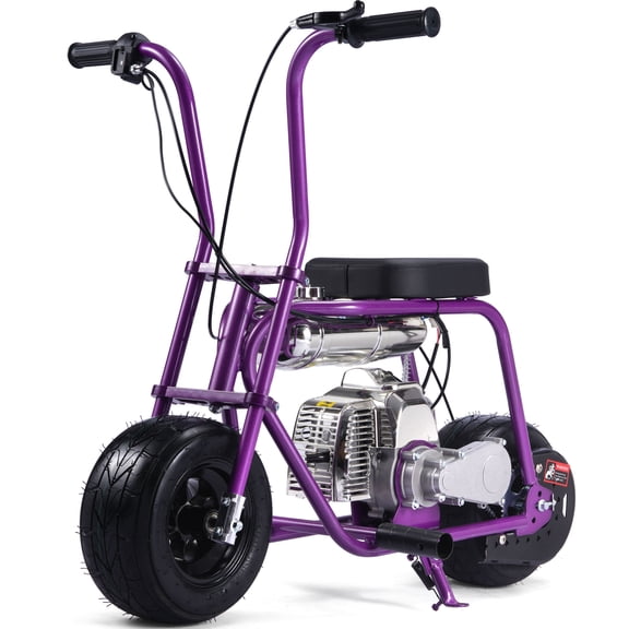 MotoTec Wild Rover 49cc 2-Stroke Kids Gas Mini Bike Purple