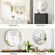 thumbnail image 3 of 32 - pulgada gold round bathroom mirror con 20mm aluminum frame, shatter - resistant resin, fogless glass, wall - mounted, ideal para para entrada, hallway, dormitorio y sala de estar decor, 3 of 7