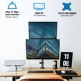 thumbnail image 2 of Support Double pour Moniteur, Support de Moniteur Vertical pour Moniteurs d'Écran Max Stack, Hauteur Réglable, Support de Bureau pour Moniteur Pivotant et Inclinable avec Pince en C, Base à Oeillets MU, 2 of 8