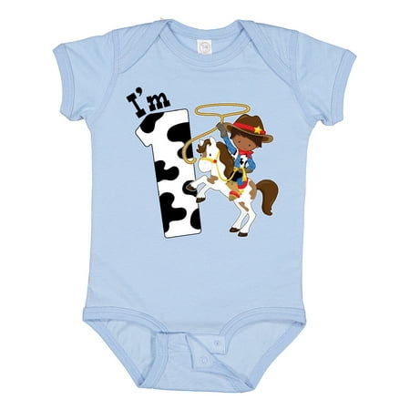 

Inktastic I m One-cowboy Riding Horse Birthday Gift Baby Boy Bodysuit