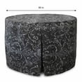 thumbnail image 4 of Tablevogue 60-Inch Black Bali Print Round Table Cover, 4 of 8
