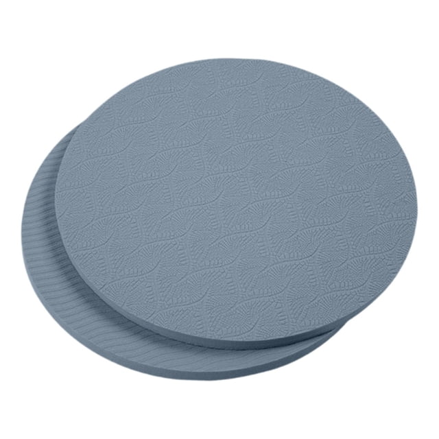 2 almohadillas para rodillas de yoga de 18 x 1 cm, cojín de equilibrio deportivo, antideslizante. Azul grisáceo
