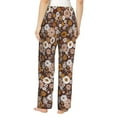 thumbnail image 3 of Uemuo Sunflowers Pattern Women's Wide Leg Palazzo Lounge Pants with Pockets Light Weight Loose Comfy Casual Pajama Pants-Medium, 3 of 9