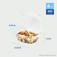 thumbnail image 5 of Karat 4oz PET Plastic Hinged Deli Container - 400 pcs, 5 of 8