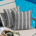 thumbnail image 4 of Throw Pillow Covers, Black Botanical Decorative Throw Pillow Covers 18x18 Inch, Modern Farmhouse Striped Square Linen Pillow Cases for Couch/Living Room/Sofa, 4 of 9