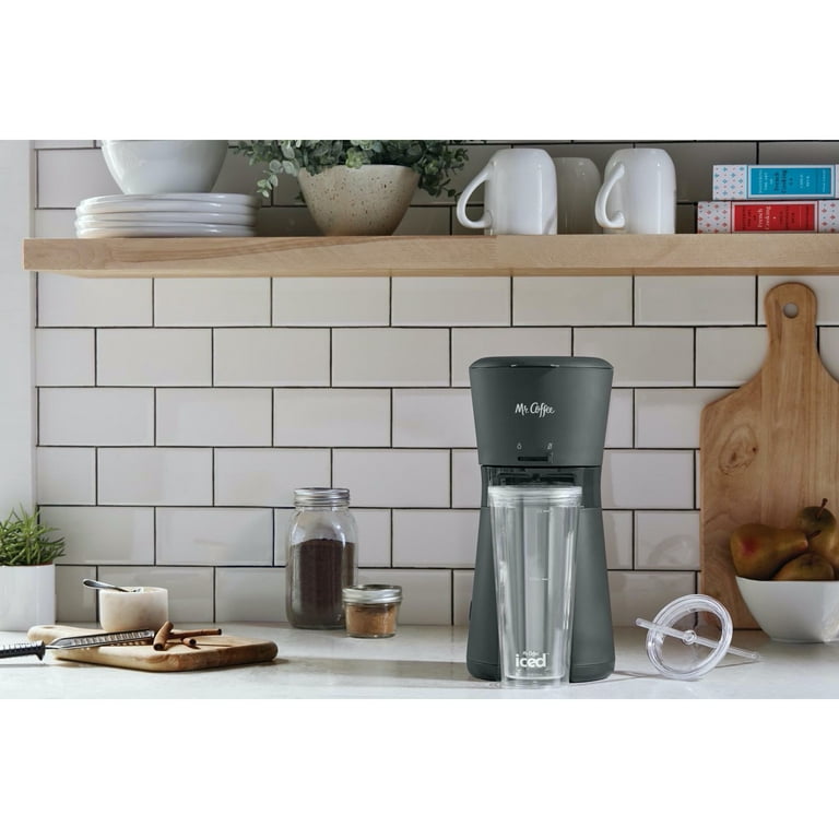 Mr. Coffee Iced Coffee Maker With Reusable Tumbler And Coffee Filter -  Burgundy : Target