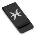 thumbnail image 1 of Stainless Steel Pisces Zodiac Sign (Two Fishes) Classic Slim Money Clip Credit Card Holder, 1 of 2