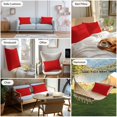 thumbnail image 6 of Lumbar Pillow Covers 12 x 20 Inches, Christmas Red Xmas, Waterproof Throw Pillow Cover Set of 2, Classic Asian Chinese Antique Colored Art Decor Decorative Rectangle Cushion Covers for Patio/Couch, 6 of 7